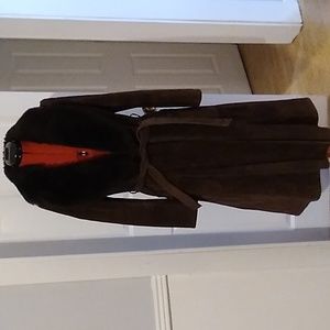 SALE! Classy Leather & Suede By Juan Sebastian Leather Long Winter Coat (XX-53)